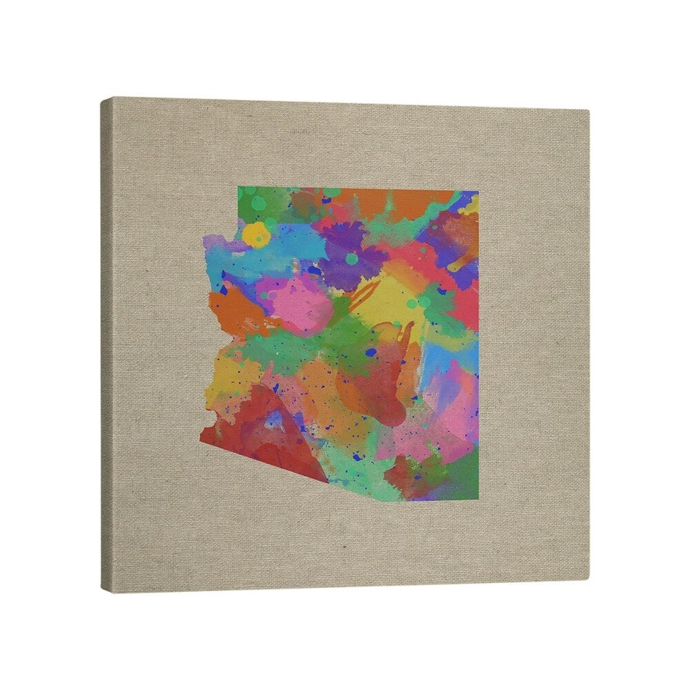 Katelyn Smith Arizona Watercolor Gallery-Wrapped Canvas - Brown