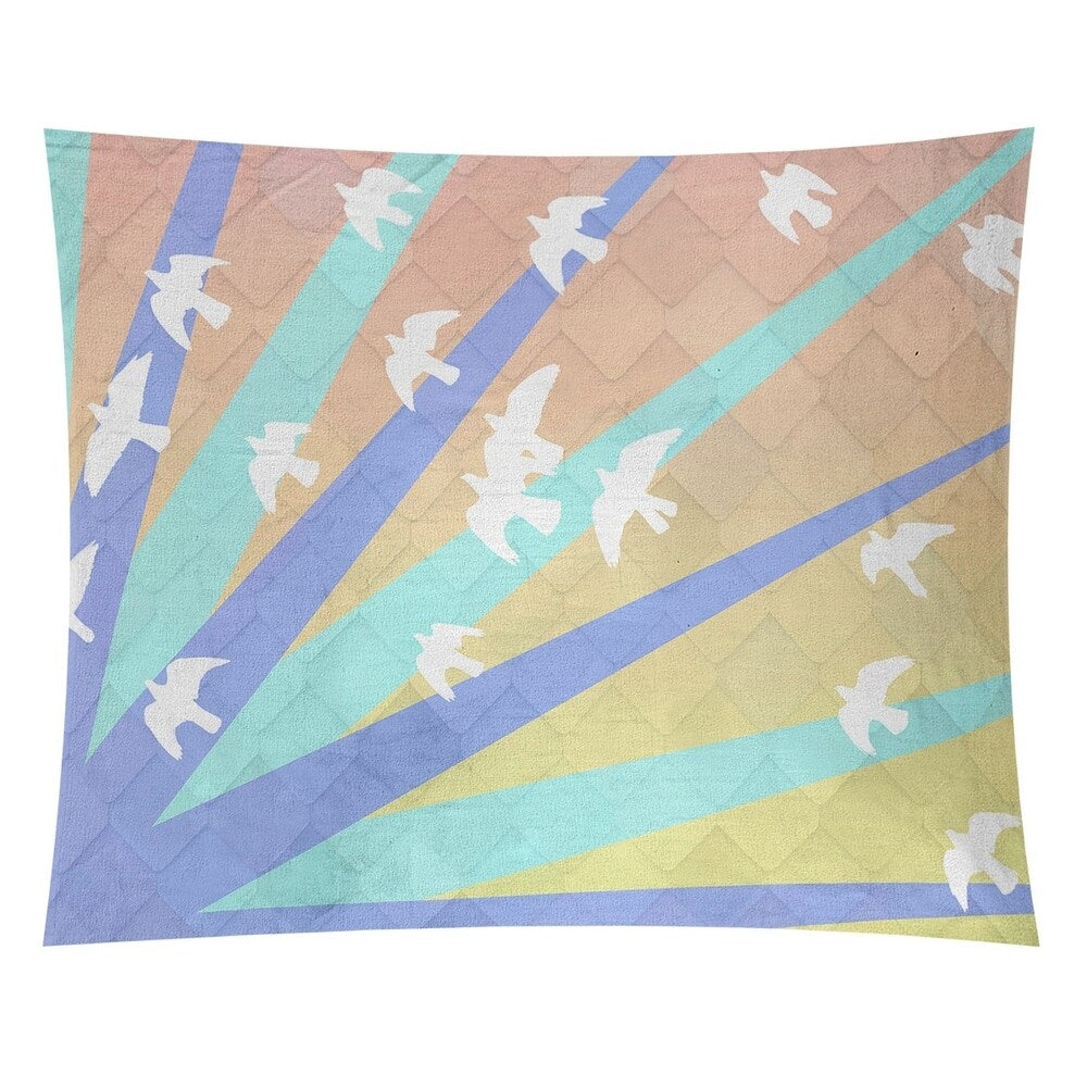 Katelyn Smith Birds and Sun Blue and Orange Ombre Wall Tapestry - 26 x 36