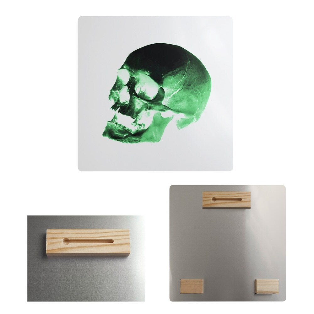 Katelyn Smith Green & Black Skull Metal Print