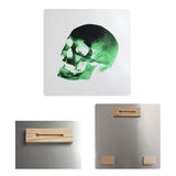 Katelyn Smith Green & Black Skull Metal Print