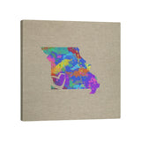 Katelyn Smith Missouri Love Watercolor Gallery-Wrapped Canvas - Brown