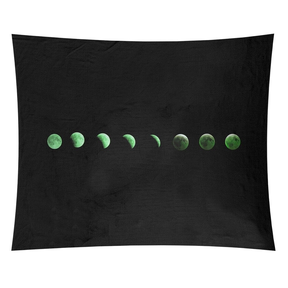 Katelyn Smith Moon Phases in Gree Wall Tapestry - 26 x 36