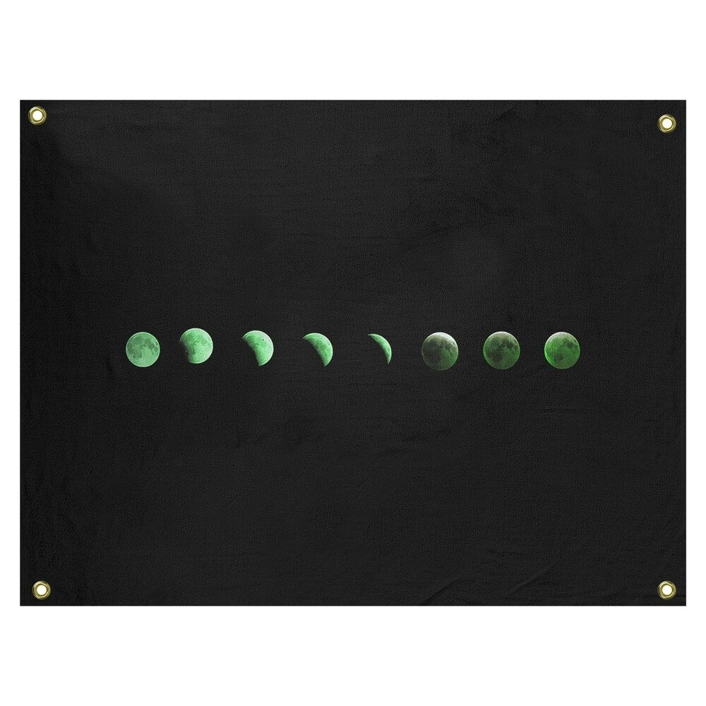 Katelyn Smith Moon Phases in Gree Wall Tapestry - 26 x 36