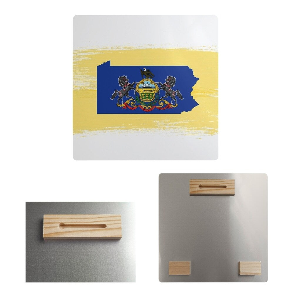 Katelyn Smith Pennsylvania Flag Watercolor Metal Print