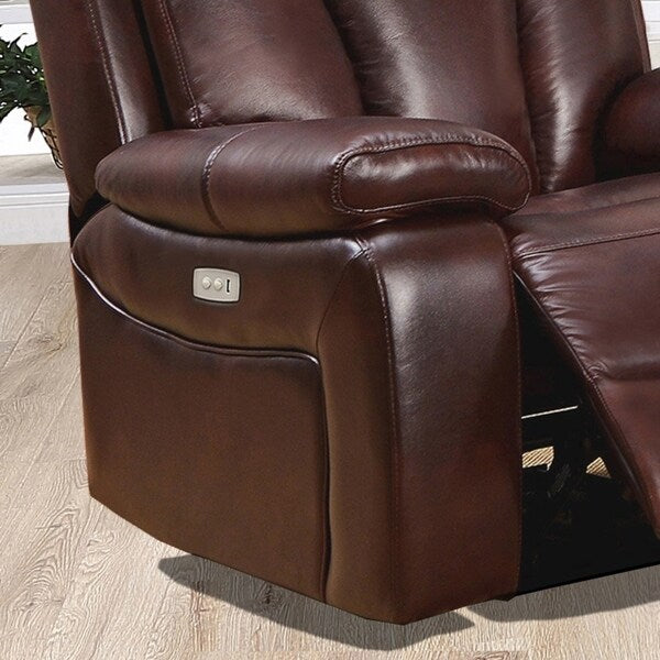 Kathleen Leather Power Sofa, Loveseat and Chair Recliner Set
