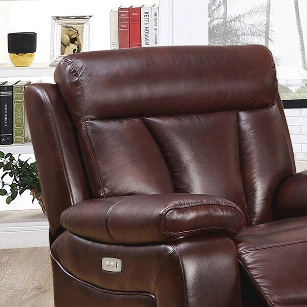 Kathleen Leather Power Sofa, Loveseat and Chair Recliner Set