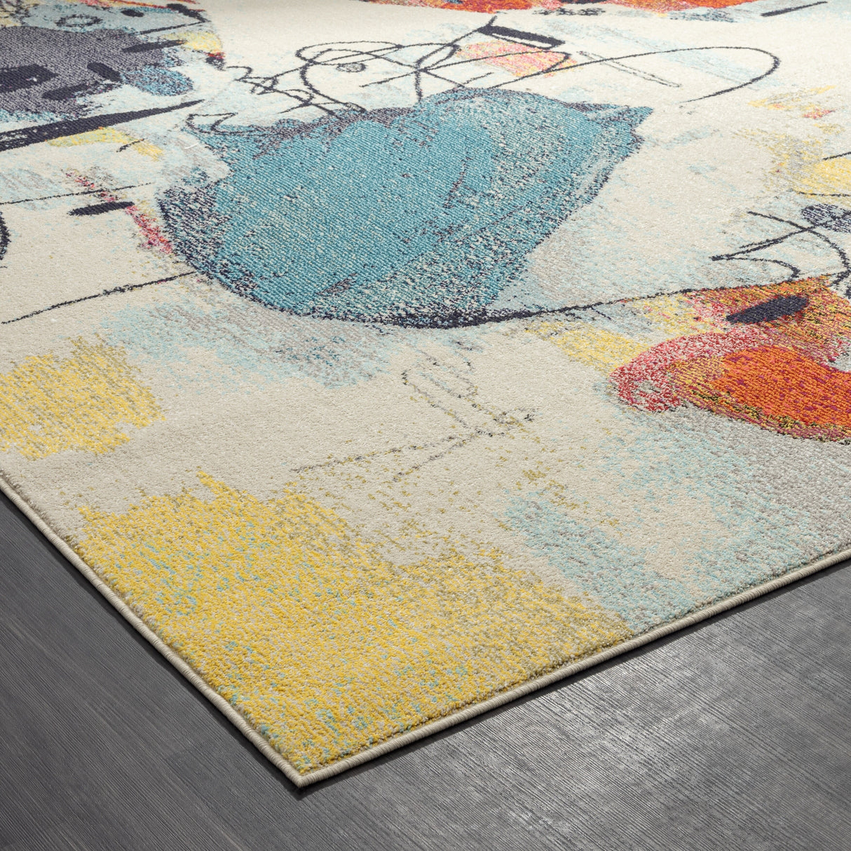 Katie Merz COLORWRKS Abstract Multi Mix Area Rug