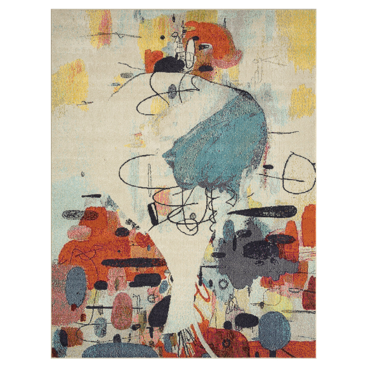Katie Merz COLORWRKS Abstract Multi Mix Area Rug