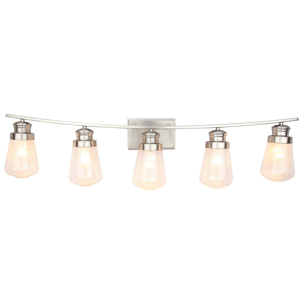 Katrina 5 Light Vanity Lighting in Brushed Nickel Finish - Brushed Nickel