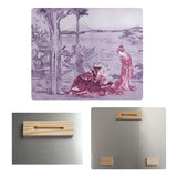 Katsushika Hokusai Japanese Courtesan in Pink and Purple Metal Print