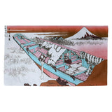 Katsushika Hokusai Ushibori in Hitachi Province in Red Dobby Rug