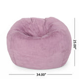 Kavel 3 Foot Rounded Bean Bag, Lavender