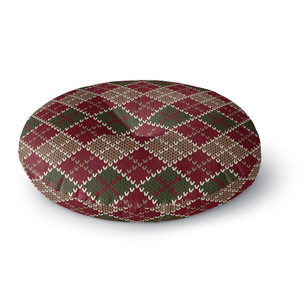 Kavka Designs Christmas Red/Green/Beige Floor Pillow