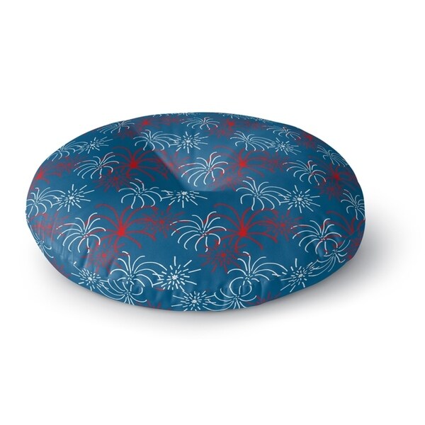 Kavka Designs Fireworks Red/White/Blue Floor Pillow