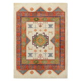 Kavka Designs Oma Ivory/ Green/ Red Area Rug ( 3'X5' ) - 3' x 5'