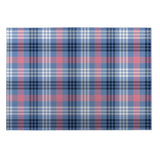 Kavka Designs Pink/Blue Plaid Indoor/Outdoor Floor Mat (8' X 10') - 8' x 10'