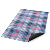 Kavka Designs Pink/Blue Plaid Indoor/Outdoor Floor Mat (8' X 10') - 8' x 10'