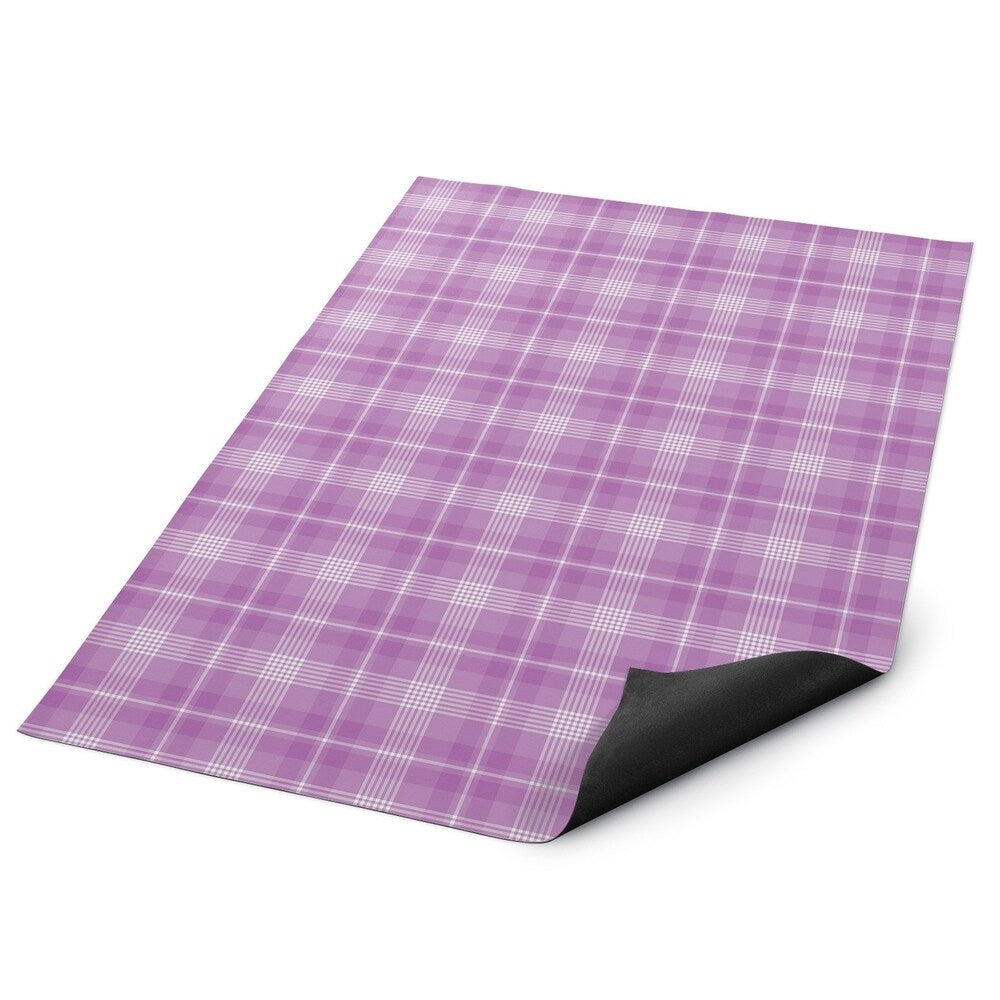 Kavka Designs Purple Coffee Donut Plaid Indoor/Outdoor Floor Mat ( 4' X 6' ) - 4' x 5'