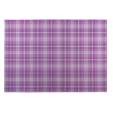 Kavka Designs Purple Coffee Donut Plaid Indoor/Outdoor Floor Mat ( 4' X 6' ) - 4' x 5'