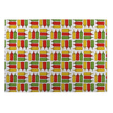 Kavka Designs Red/Yellow/Green Bbq Indoor/Outdoor Floor Mat (8' X 10') - 8' x 10'