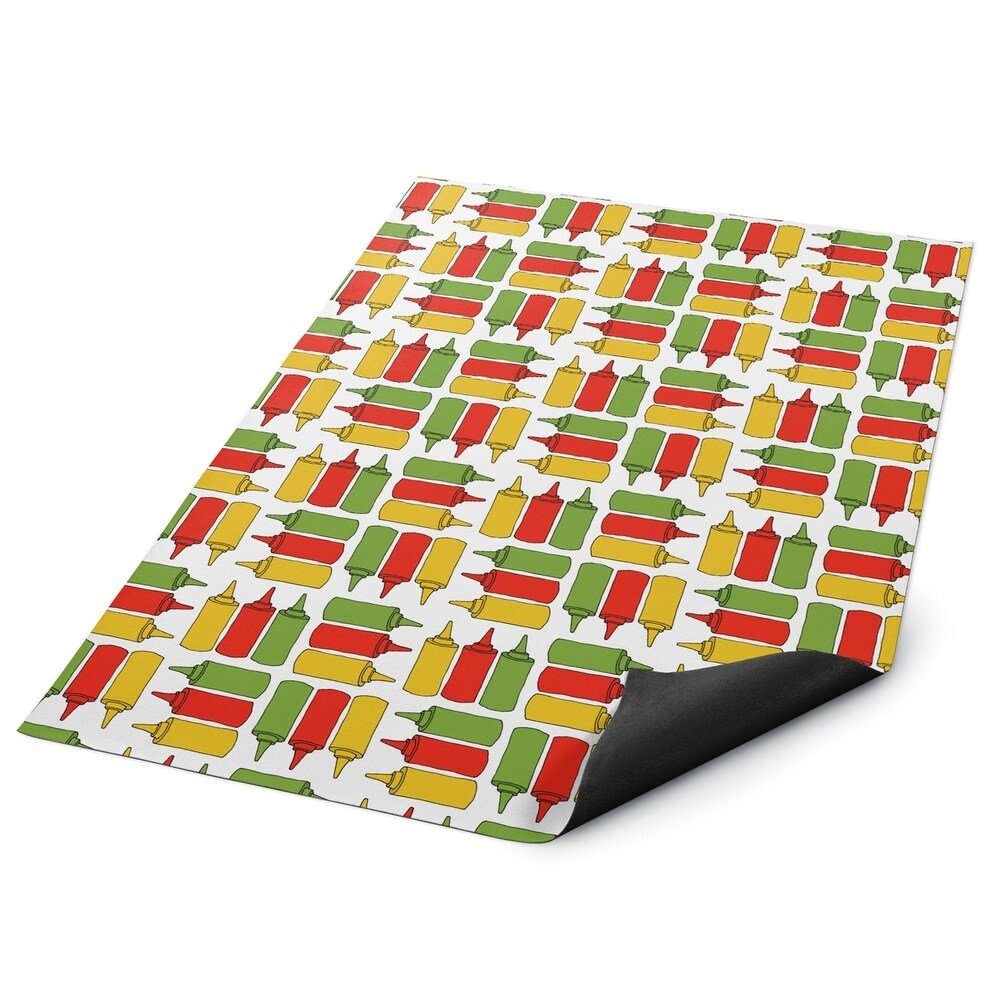 Kavka Designs Red/Yellow/Green Bbq Indoor/Outdoor Floor Mat (8' X 10') - 8' x 10'