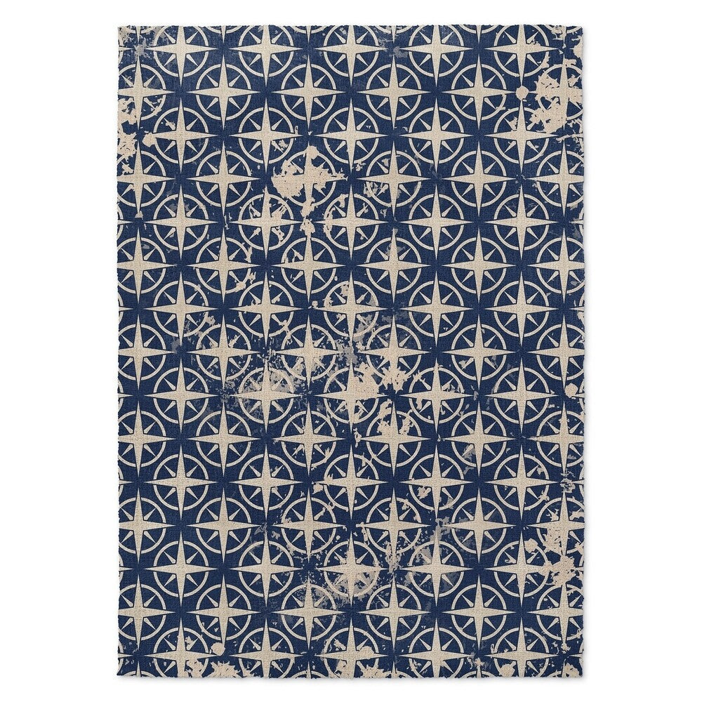 Kavka Designs Toba Blue/ Ivory Accent Rug (2' X 3') - 2' x 3'