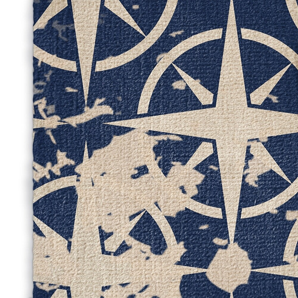 Kavka Designs Toba Blue/ Ivory Accent Rug (2' X 3') - 2' x 3'