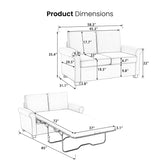 Kayden Sleeper Sofa with Twin Size Mattress Pad