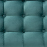 Kaylee Modern and Contemporary Teal Blue Velvet Fabric Upholstered Button-Tufted Storage Ottoman Bench