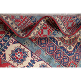 Kazak Oriental Hand Knotted Traditional Wool Pakistani Area Rug - 7'1" x 5'0"