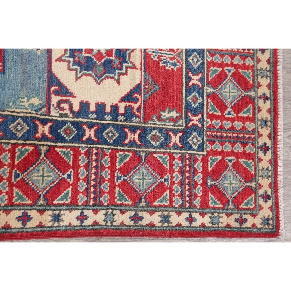 Kazak Oriental Hand Knotted Traditional Wool Pakistani Area Rug - 7'1" x 5'0"