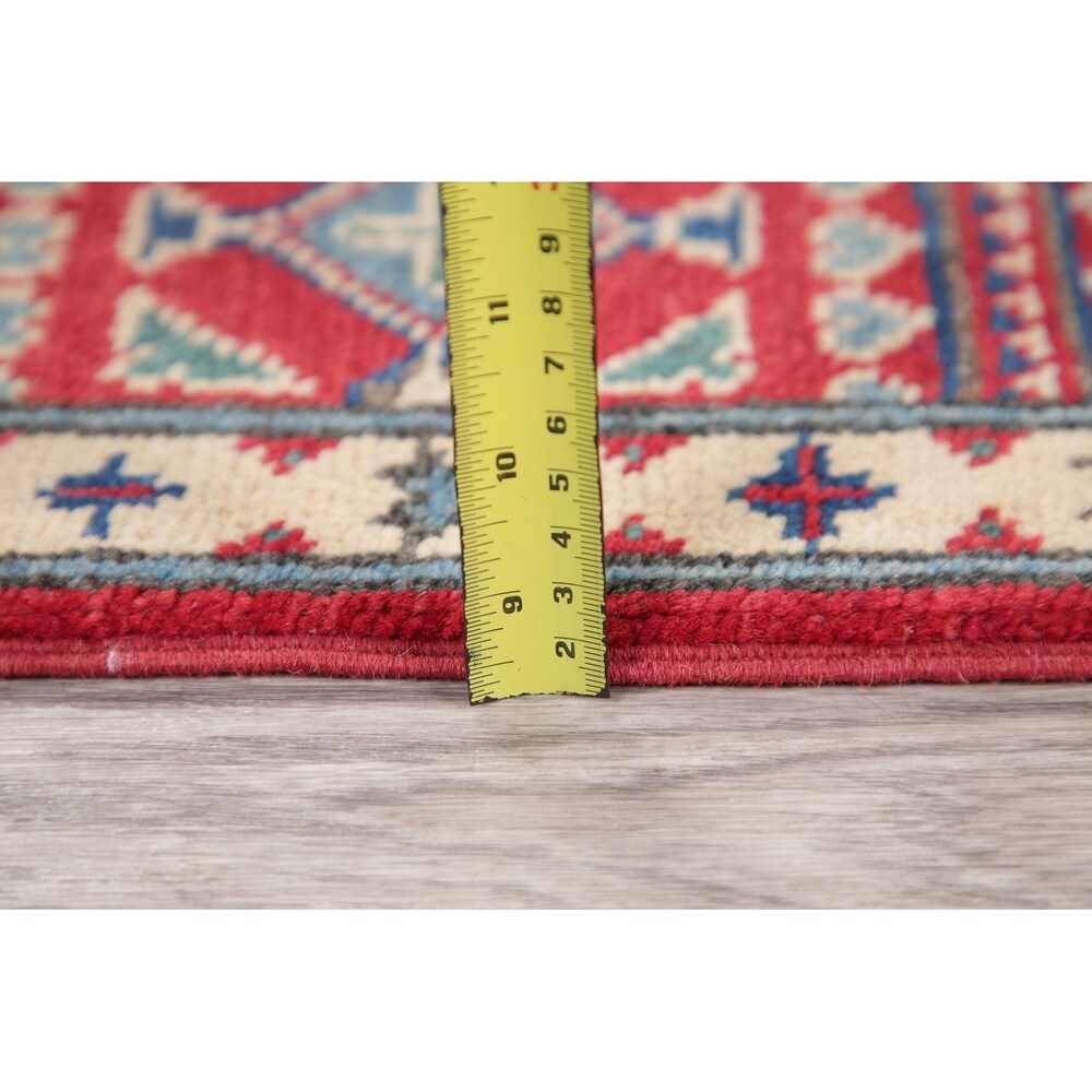 Kazak Oriental Hand Knotted Traditional Wool Pakistani Area Rug - 7'1" x 5'0"