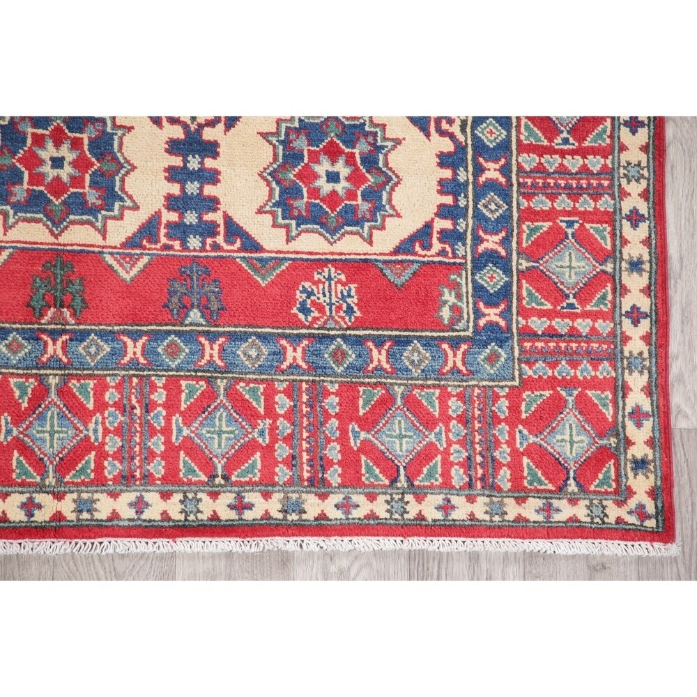 Kazak Oriental Hand Knotted Traditional Wool Pakistani Area Rug - 7'1" x 5'0"