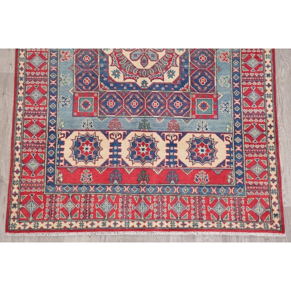 Kazak Oriental Hand Knotted Traditional Wool Pakistani Area Rug - 7'1" x 5'0"