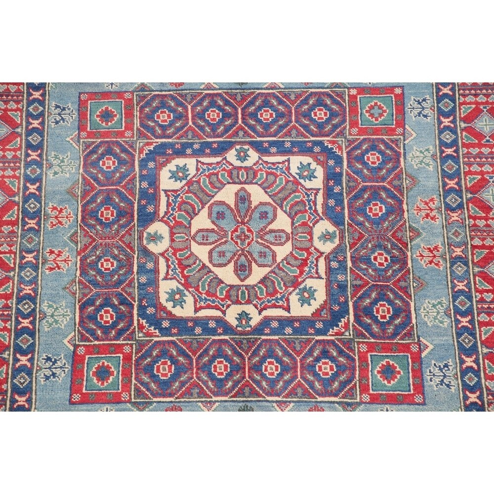 Kazak Oriental Hand Knotted Traditional Wool Pakistani Area Rug - 7'1" x 5'0"