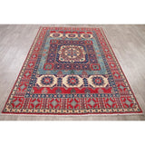 Kazak Oriental Hand Knotted Traditional Wool Pakistani Area Rug - 7'1" x 5'0"
