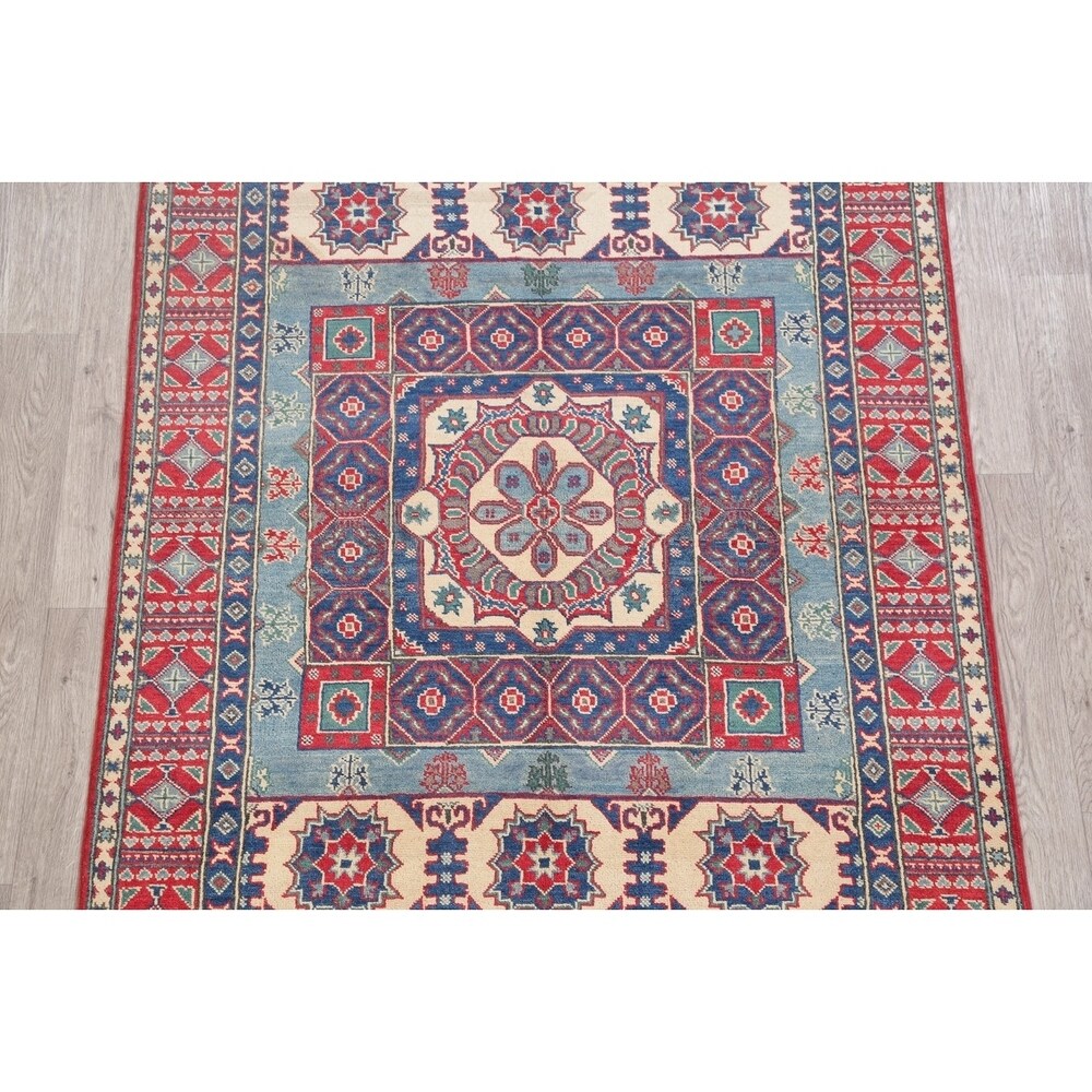 Kazak Oriental Hand Knotted Traditional Wool Pakistani Area Rug - 7'1" x 5'0"