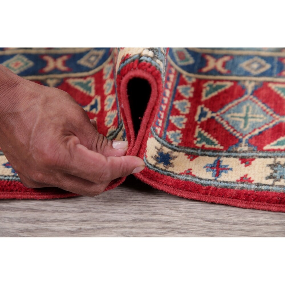 Kazak Oriental Hand Knotted Traditional Wool Pakistani Area Rug - 7'1" x 5'0"