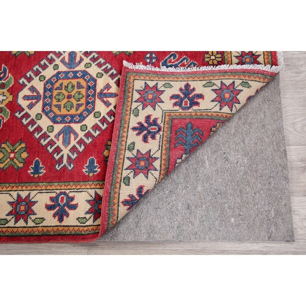 Kazak Oriental Hand Knotted Wool Pakistani Area Rug - 4'0" x 2'9"