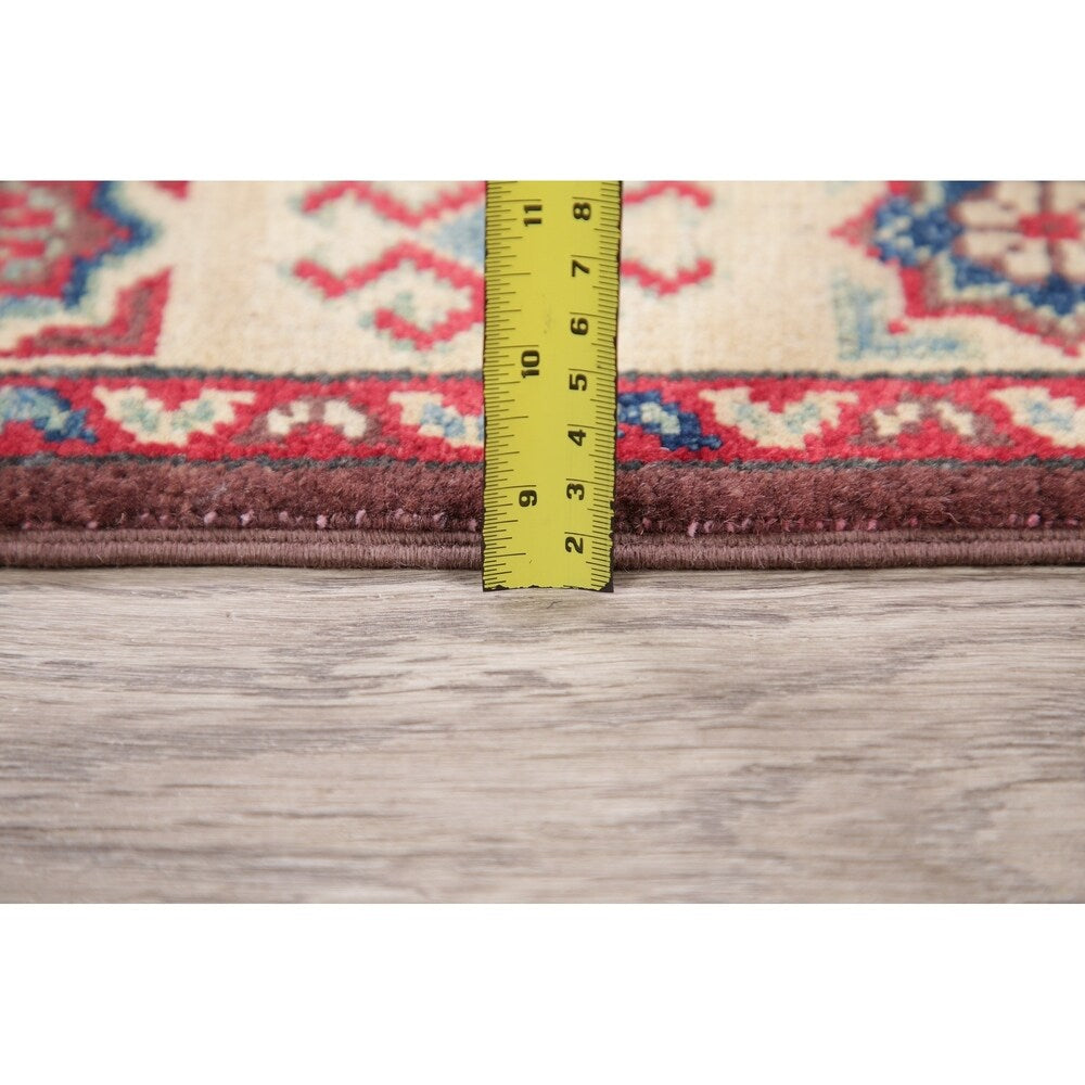 Kazak Oriental Hand Knotted Wool Pakistani Area Rug - 4'4" x 2'8"