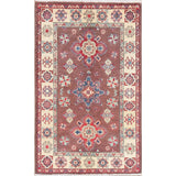 Kazak Oriental Hand Knotted Wool Pakistani Area Rug - 4'4" x 2'8"