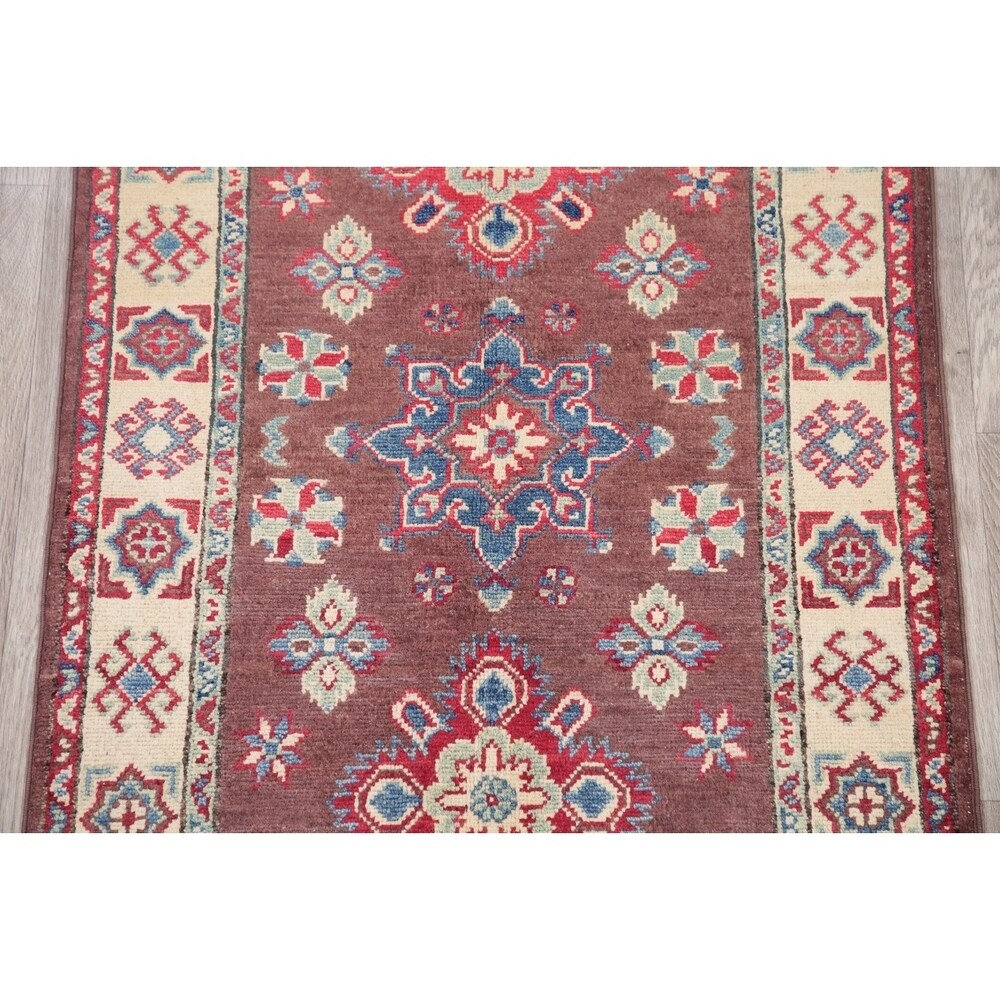 Kazak Oriental Hand Knotted Wool Pakistani Area Rug - 4'4" x 2'8"