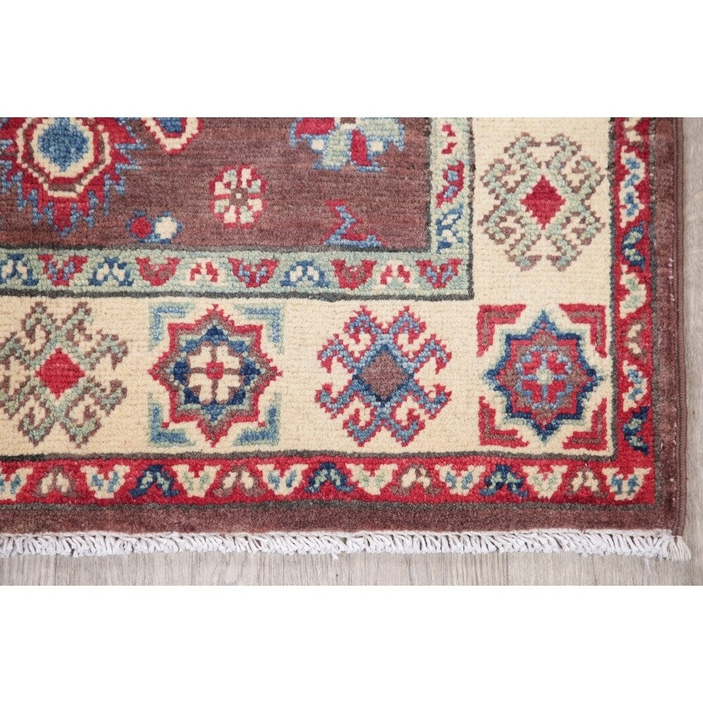 Kazak Oriental Hand Knotted Wool Pakistani Area Rug - 4'4" x 2'8"