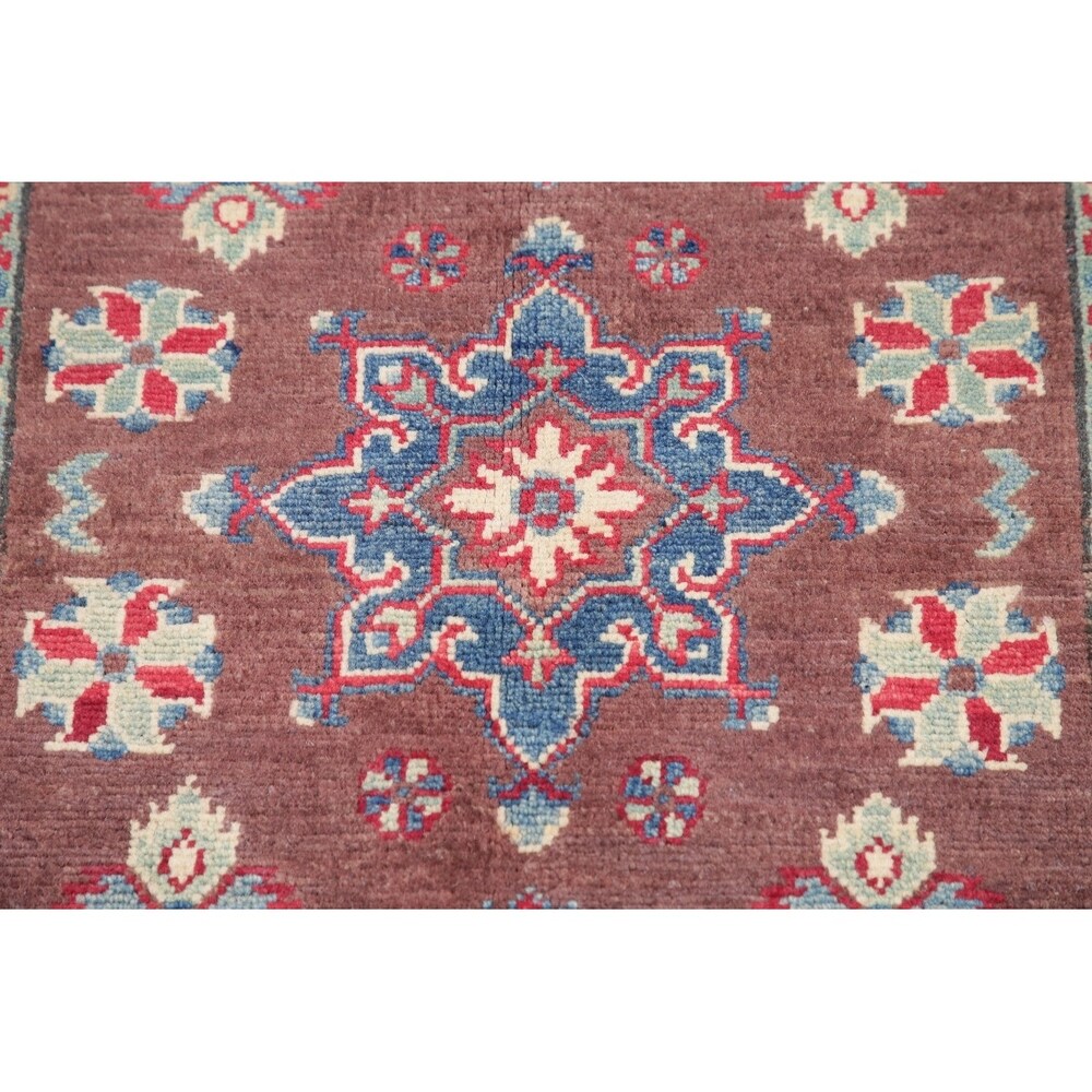 Kazak Oriental Hand Knotted Wool Pakistani Area Rug - 4'4" x 2'8"