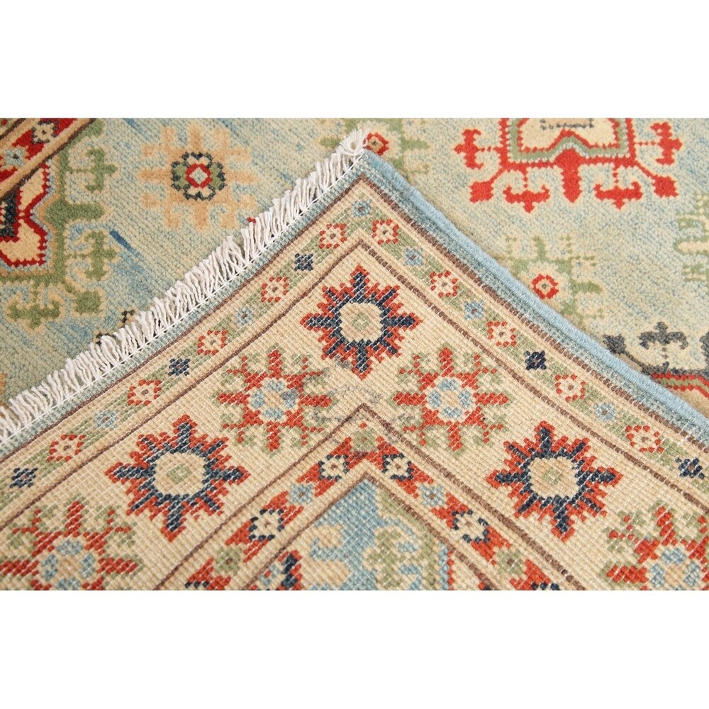 Kazak Oriental Hand Knotted Wool Pakistani Traditional Area Rug - 4'1" x 2'7"