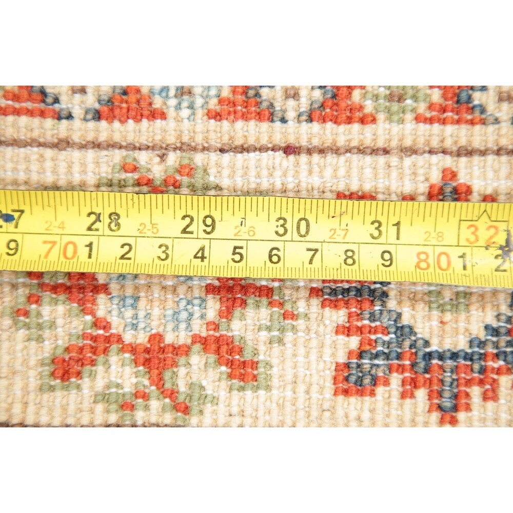 Kazak Oriental Hand Knotted Wool Pakistani Traditional Area Rug - 4'1" x 2'7"