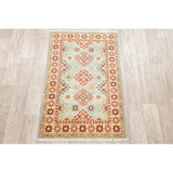 Kazak Oriental Hand Knotted Wool Pakistani Traditional Area Rug - 4'1" x 2'7"