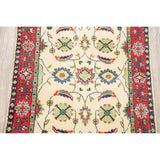 Kazak Oriental Hand Knotted Wool Pakistani Traditional Area Rug - 4'1" x 2'8"