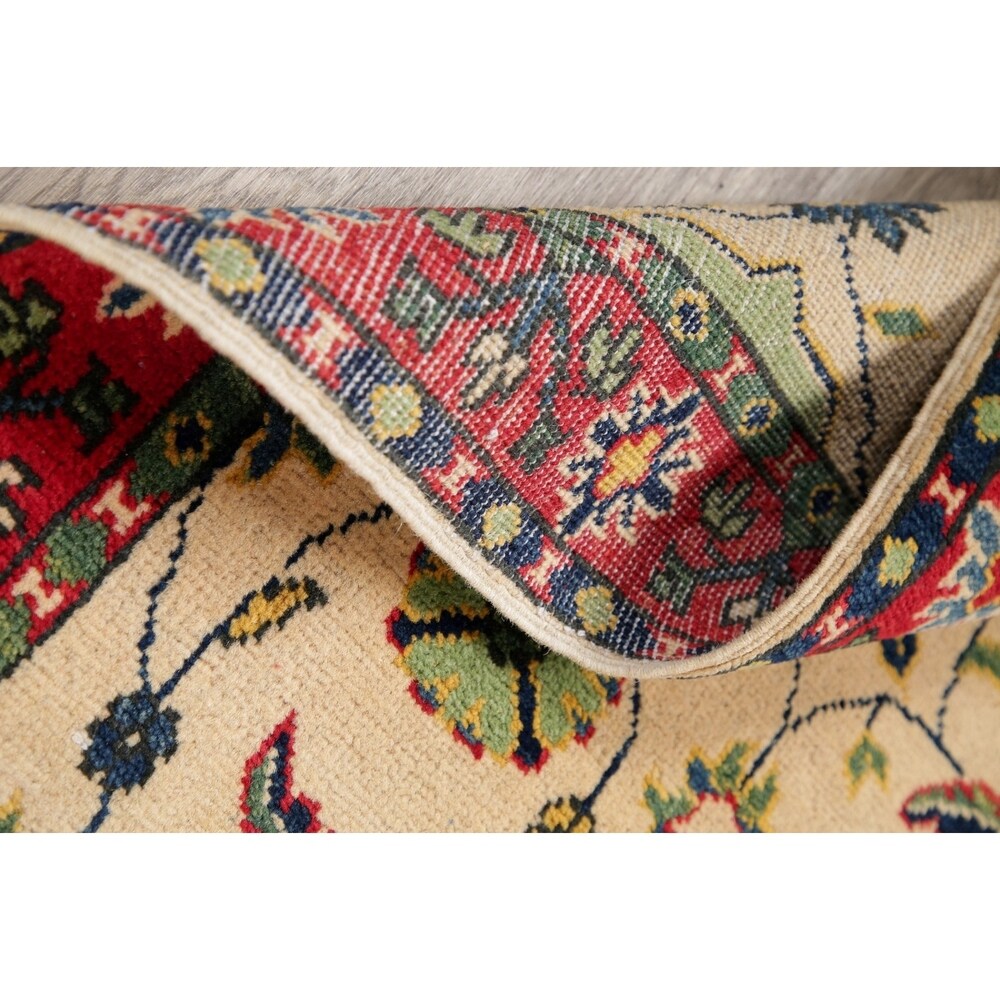 Kazak Oriental Hand Knotted Wool Pakistani Traditional Area Rug - 4'1" x 2'8"