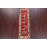 Kazak Oriental Hand Knotted Wool Pakistani Traditional Rug - 5'7" x 1'11" Runner